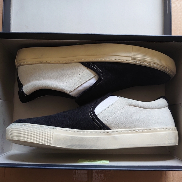 Rogue Riave Slip On Leather Sneakers Shoes Black White MADE IN PORTUGAL RRP $350 - Picture 11 of 11